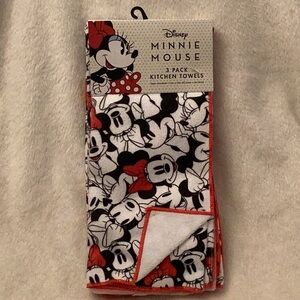 Disney Minnie Mouse Kitchen Towels ~ 3 Pack ~ 16" x 26" ~ 100% Polyester ~ NIP